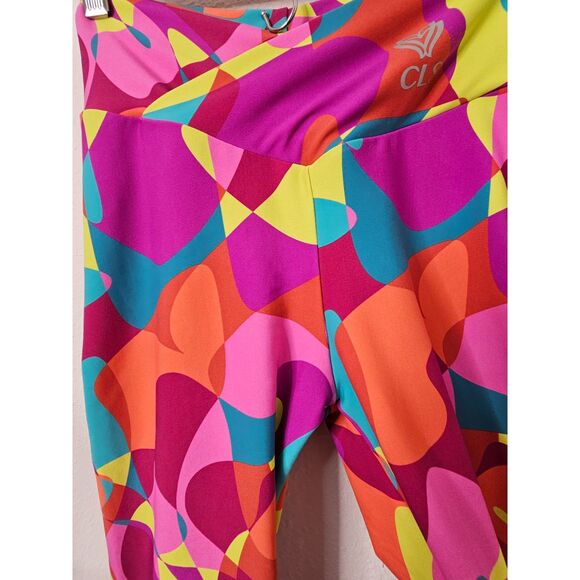CLS Sportswear V Cut Waist Shape Colorful Pebbles Leggings Medium - Picture 6 of 8